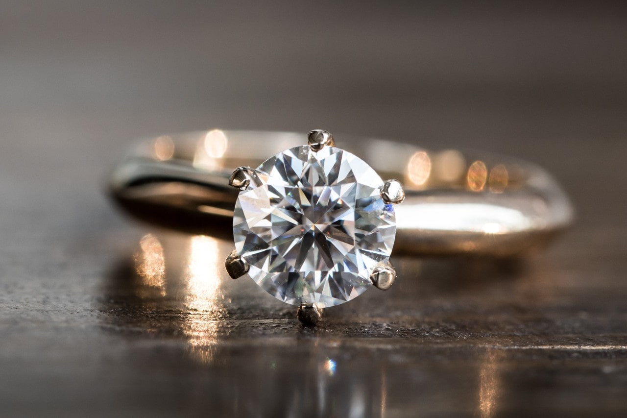 classic round diamond engagement ring