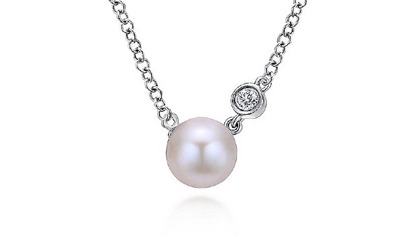 Gabriel & Co. Sterling Silver and Pearl Necklace