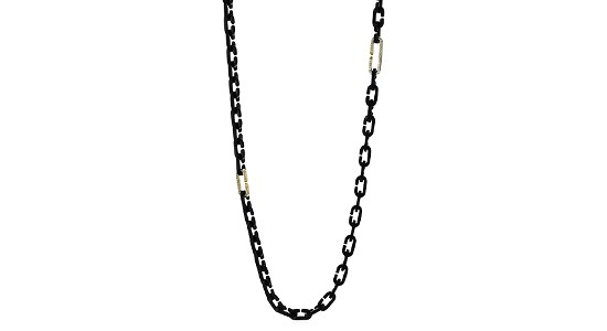 a mixed metal and mixed link chain necklace