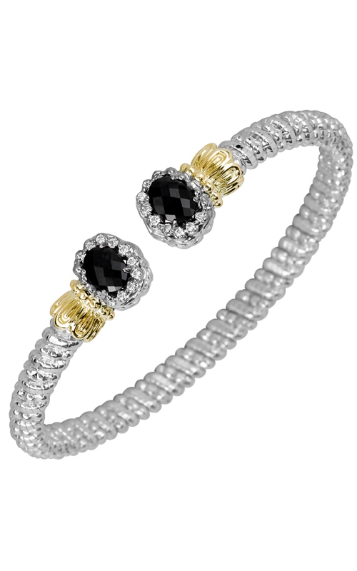 14K Yellow Gold and Sterling Silver (925) Bangle and Gemstone Bracelet 001-855-00437