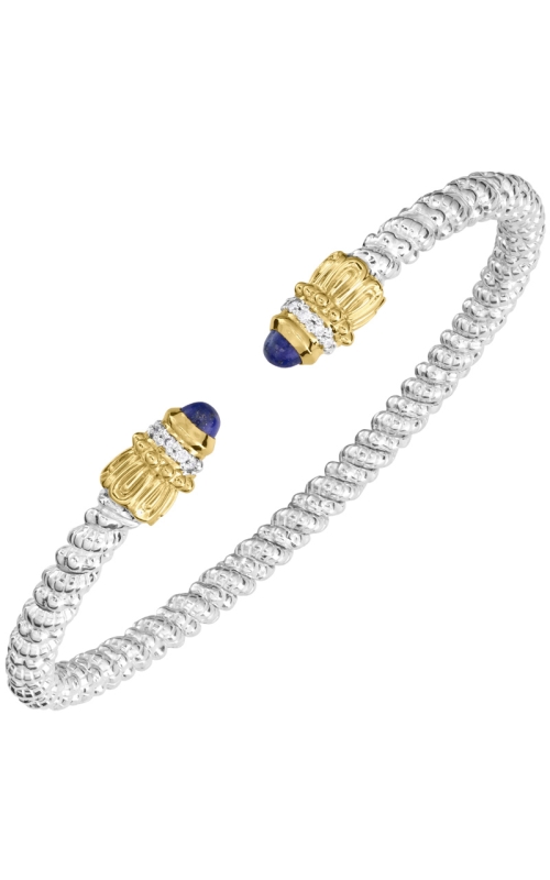 14K Yellow Gold and Sterling Silver (925) Bangle and Gemstone Bracelet 001-855-00431