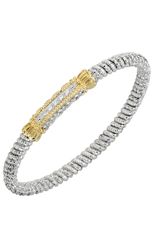 14K Yellow Gold and Sterling Silver (925) Bangle and Diamond Bracelet 001-855-00402