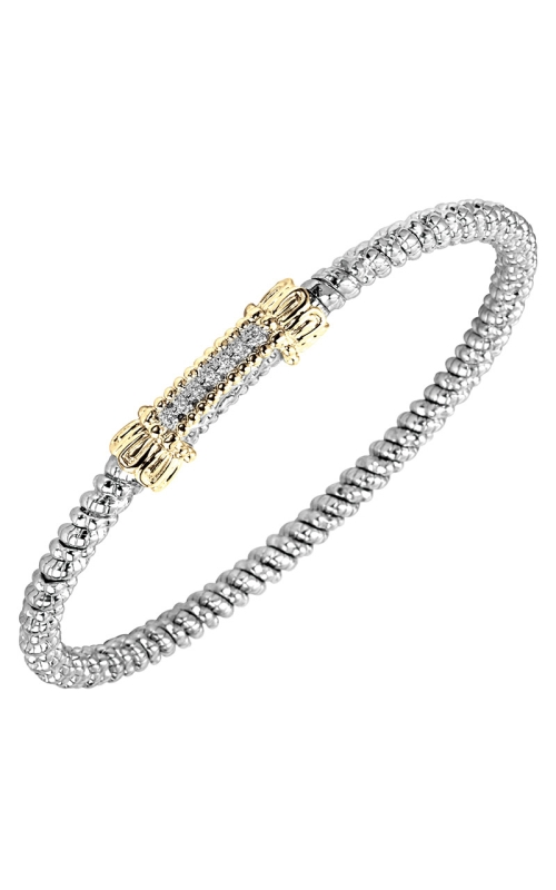 14K Yellow Gold and Sterling Silver (925) Bangle and Diamond Bracelet 001-855-00405