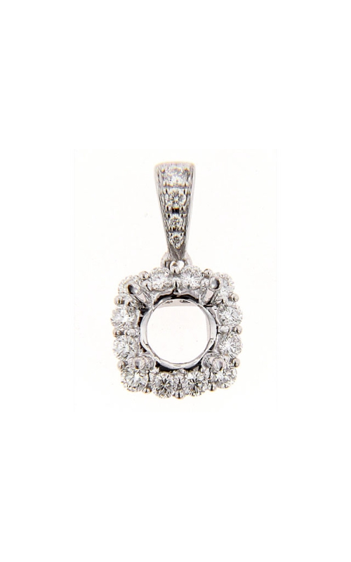 14K White Gold Diamond and Pendant Necklace 001-230-00041