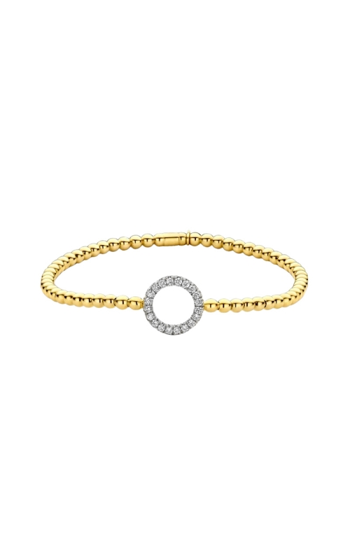 18K Yellow Gold Diamond and Stretch Bracelet 001-803-00011