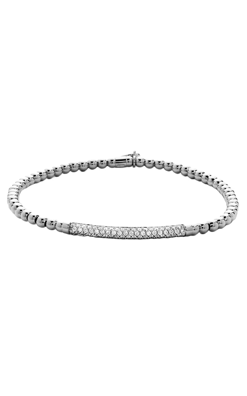 18K White Gold Diamond and Stretch Bracelet 001-803-00007