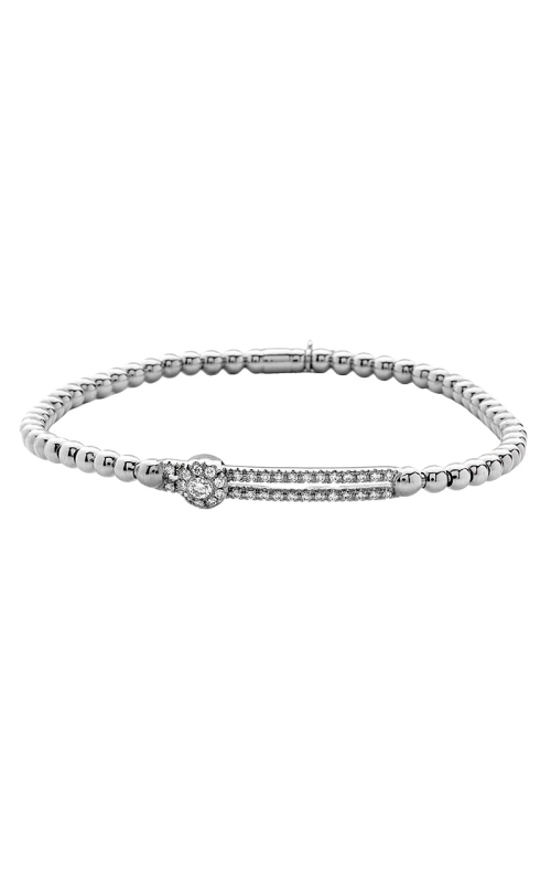 18K White Gold Diamond and Stretch Bracelet 001-803-00008