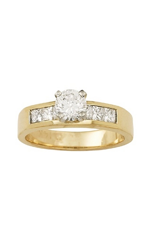 14K Yellow Gold Sidestone Engagement Ring 001-140-00195