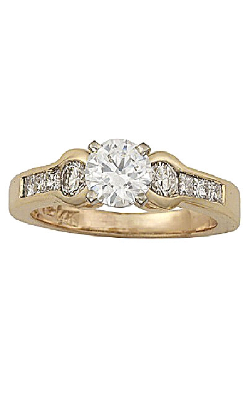 14K Yellow Gold Sidestone Engagement Ring 001-140-00196