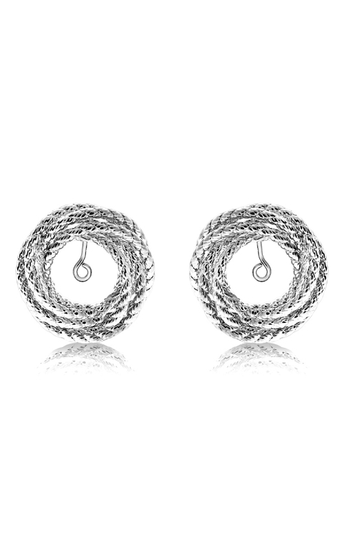 14K White Gold Jacket Earring 001-427-00008