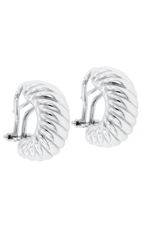 14K White Gold Hoop Earring 001-425-01548