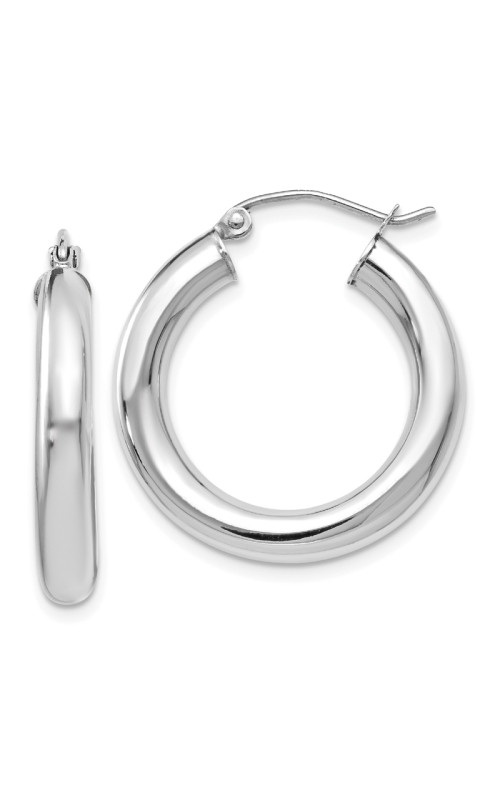 14K White Gold Hoop Earring 001-425-01489