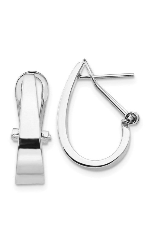 14K White Gold Hoop Earring 001-425-01483