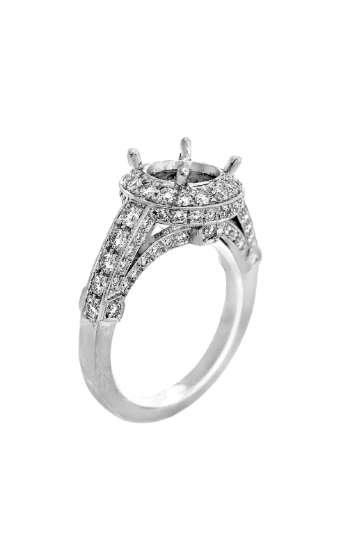 Platinum Halo Engagement Ring 001-140-00016