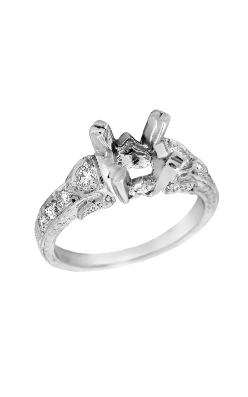 Platinum Sidestone Engagement Ring 001-140-00010