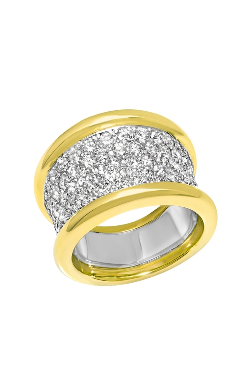 14K Yellow Gold and 14K White Gold Pave Ring 001-130-00449